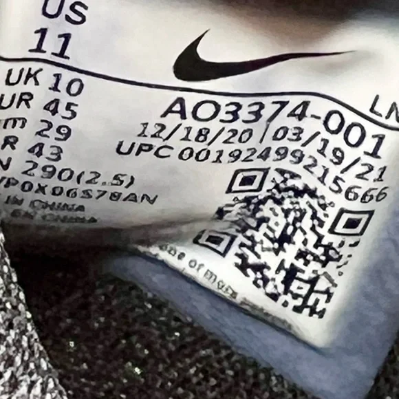 Nike Alpha Menace Elite 2 Men's Football Cleat in Black/Gray Size 11 - Picture 10 of 11